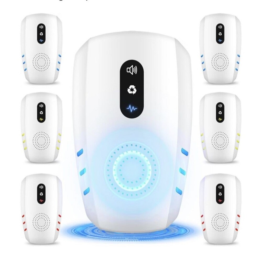 2026 Upgraded Ultrasonic Indoor Pest Repeller, 3-Mode Mouse Traps, 6 Pack